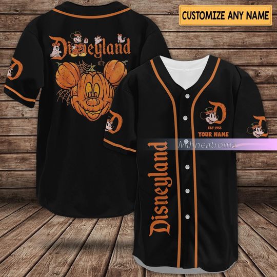 Discover Disneyland Halloween Baseball Jersey Disneyworld Halloween