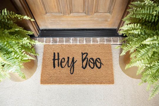 Hey Boo Doormat, Welcome Mat, Cute Doormat