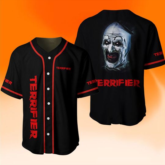 Terrifier Jersey, Terrifier Baseball Shirt, Movie Terrifier Halloween Baseball Jersey