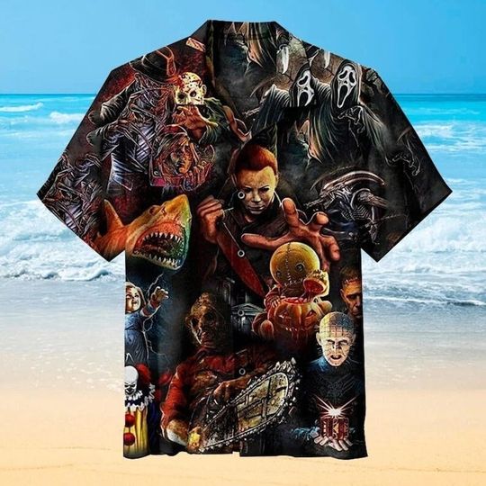 Horror Classic Universal Hawaiian Shirt, Scream Tropical, Scary Movie Shirt