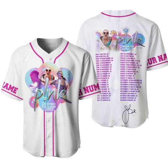 Custom name Pink in Concerts 2023 Jersey