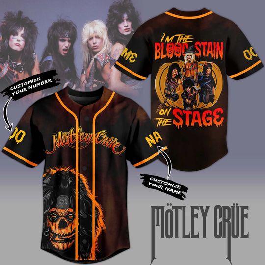 Discover Motley Crue  Baseball Jersey, Motley Crue Jersey Shirt, Motley Crue Jersey, Motley Crue