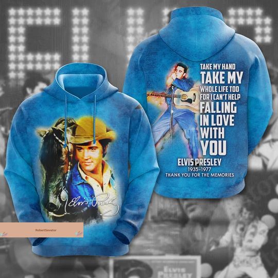 Elvis Presley Hoodie, Elvis Hoodie Men, Elvis Unisex Hoodie, Elvis Presley Shirt, Thank You 1935-1977