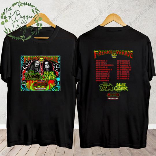 Rob Zombie Freaks On Parade Tour 2023 Shirts