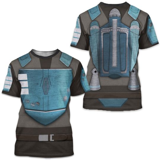 Death Watch Shirt, Mandalorian Jetpack Armor, Disney Star Wars 3D T-shirt