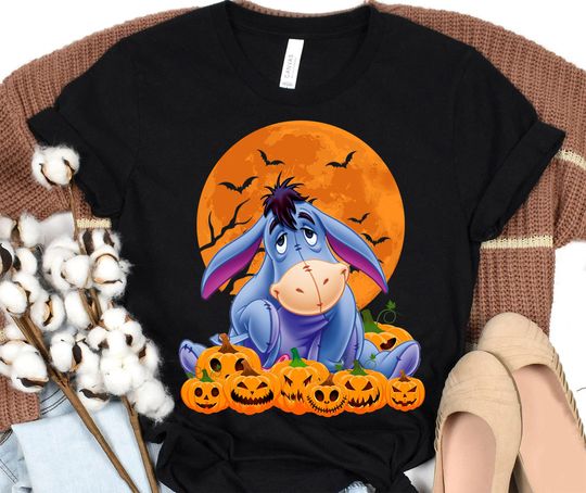 Disney Eeyore Halloween T-Shirt, Cartoon T-Shirt, Cute T-Shirt, Gift For Family