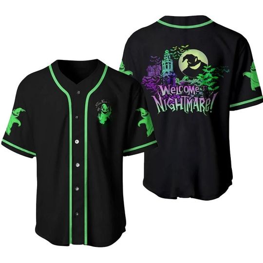 Discover Oogie Boogie Welcome To Nightmare Baseball Jersey