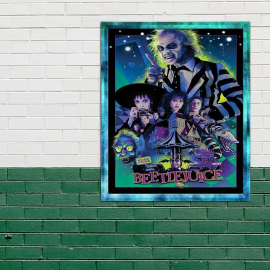 Beetlejuice Poster, Beetlejuice Movie, Beetlejuice By Vance Kelly, Beetlejuice Ghost with Poster
