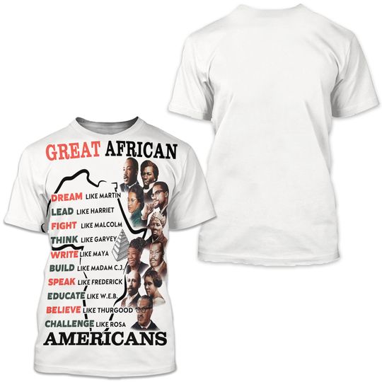 African American Heroes Shirt Rosa Parks Maya Angelou Martin Luther King Malcolm X