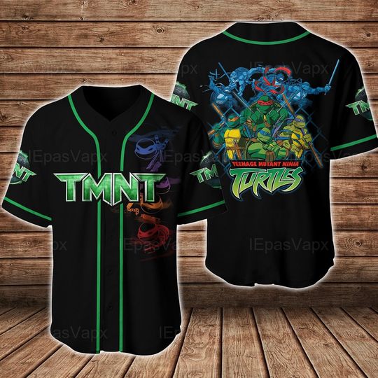 Teenage Mutant Ninja Turtles Baseball Jersey Shirt, Ninja Turtles Baseball Jersey