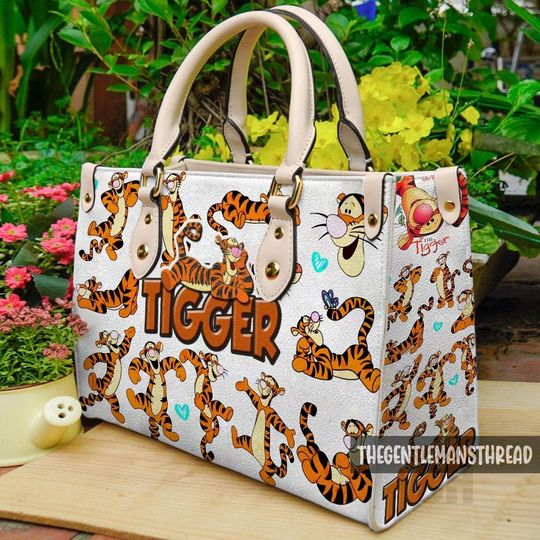 Winnie The Pooh Tigger Leather Handbag, Tigger Cartoon Leather Bag