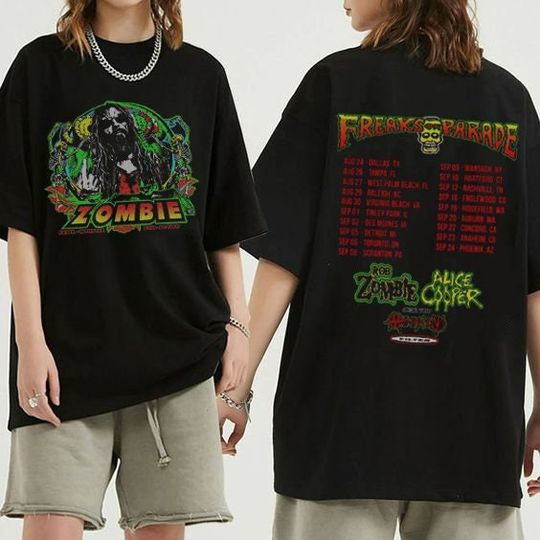Rob Zombie Freaks On Parade Tour 2023 Shirts