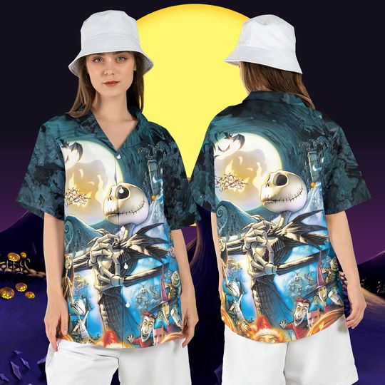 Jack Skeleton Halloween Hawaiian Shirt, Nightmare Before Christmas