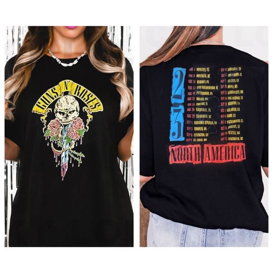 Guns And Roses TShirt, Guns N' Roses Shirt, North American World Tour 2023 Shirt