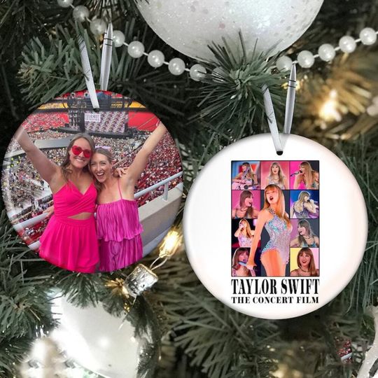 Personalized Eras Tour Ceramic Ornament Two-sides, Taylors Christmas Ornament