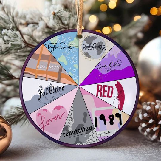 Vintage Taylor's Albums Ornament, Eras Tour Ornament