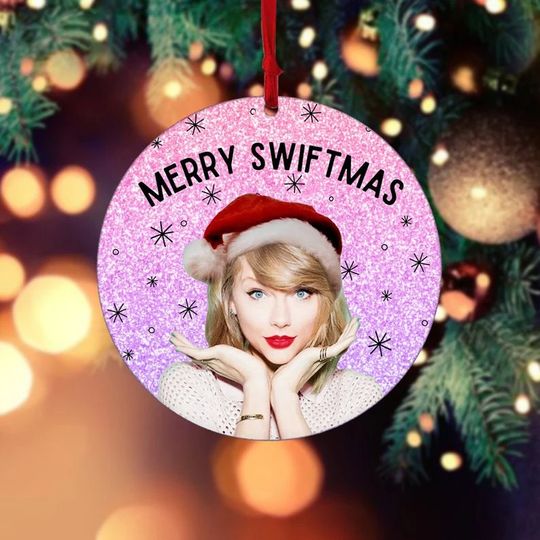 Merry Swiftmas Ornament, Custom Christmas Ornament, Custom Eras Tour 2023 Christmas