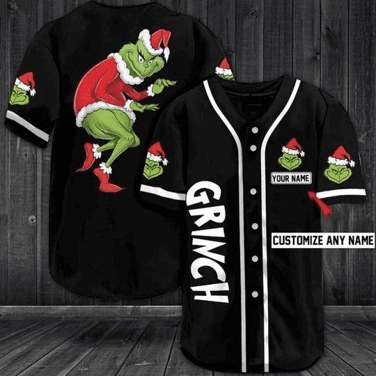 Personalized Christmas funny character Baseball Jersey, Grin.ch My Day I'm Booked Shirt