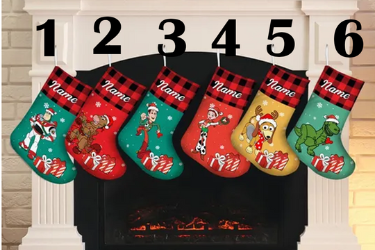 Personalized  Toy Story Christmas Stocking, Disney Characters Stocking