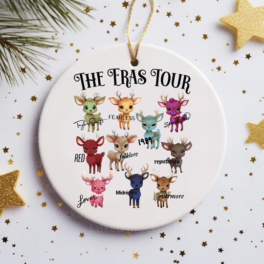 Christmas Eras Tour Ornament, Tis The Damn Season Ceramic Ornament