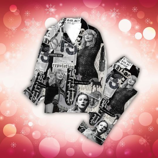 Reputation Pajamas Set, Eras Tour 2023 Shirt Pajamas Set, Christmas