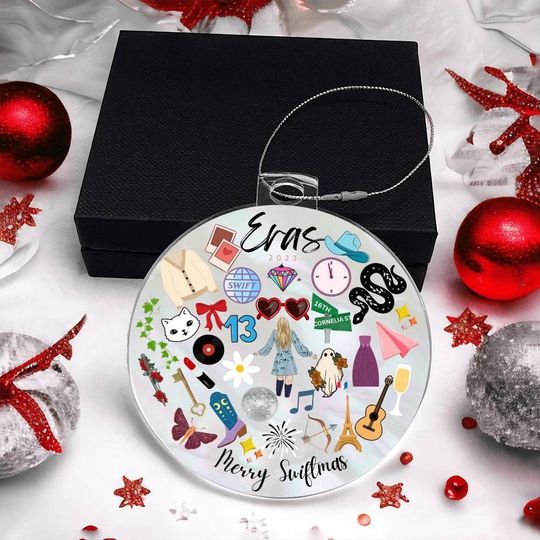 Merry Swiftmas ERAS Tour Ornament Holiday Gift, Christmas Ornament