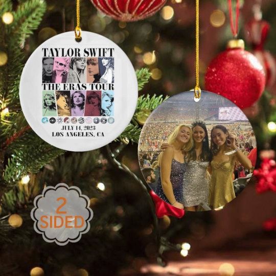 Personalized Eras Tour 2023 Photo Ceramic Ornament