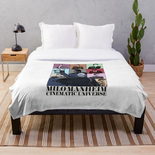 Milo Manheim Cinematic Universe (Eras tour style) Throw Blanket