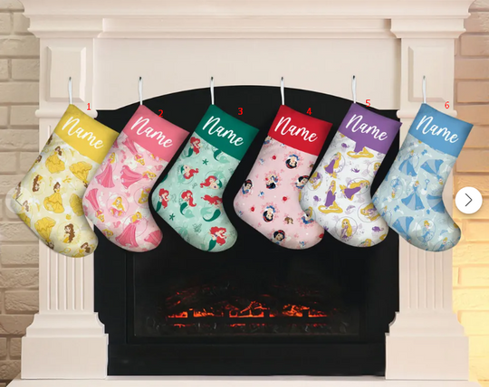 Disney Princess Stocking, Princess Christmas Stocking, Disney Princess Christmas Stocking