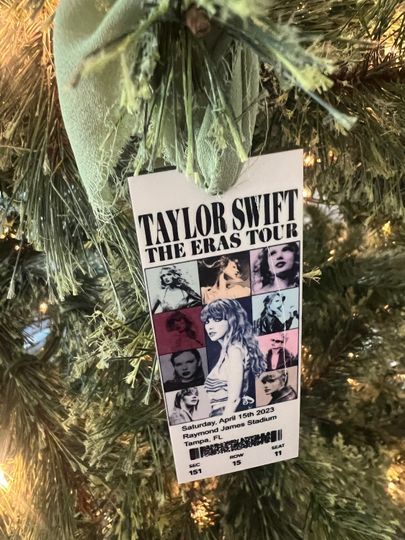 Eras Tour Ornament, Concert Ornament, Concert ticket