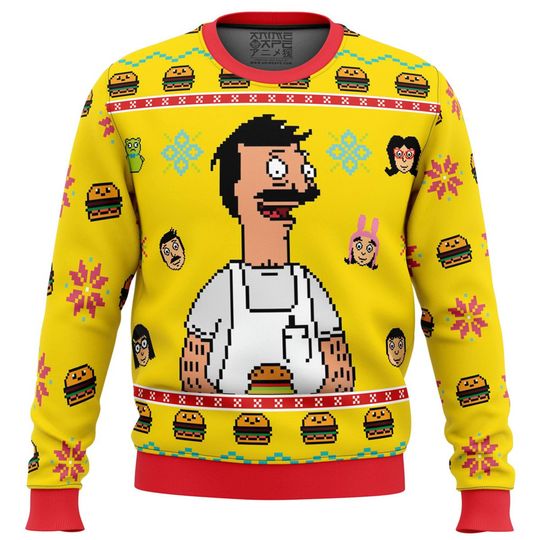A Juicy Delicious Christmas Bob's Burgers Ugly Christmas Sweater