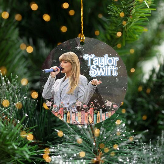 Merry Swiftmas Ceramic Ornament, Eras Tour Christmas Ornament