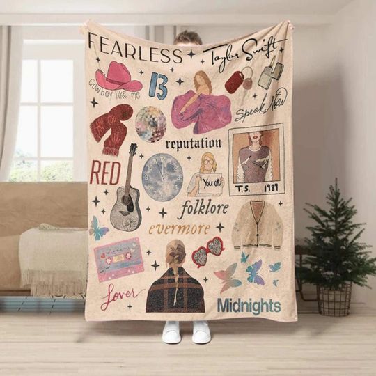 TARA Eras Tour Blanket, Christmas Gift For Her, Midnight 1989