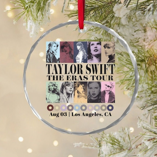 Custom Eras Tour glass Ornament