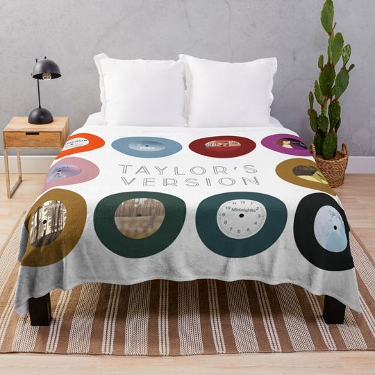 Taylors Version Eras Tour Albums Throw Blanket