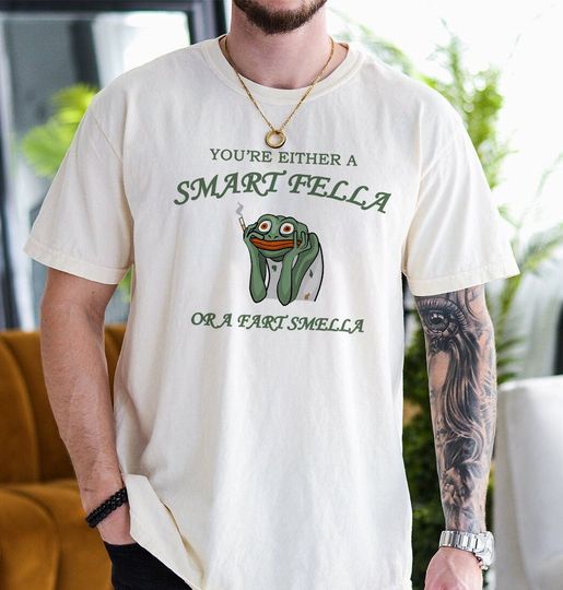 Are You A Smart Fella Or Fart Smella Shirt, Retro Cartoon Shirt