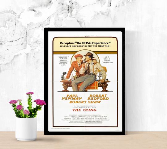 The Sting Movie Poster, Printable Movie Poster, Classic Movie Poster