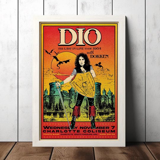 Dio 1984 Tour Poster - Music Fan Collectibles - Vintage Music Poster