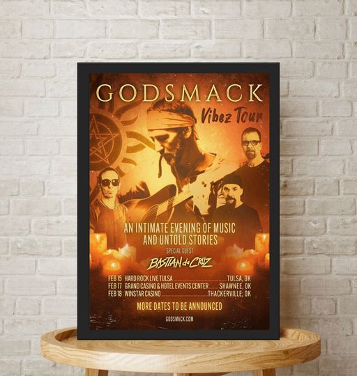 Godsmack Vibez 2024 Tour Poster