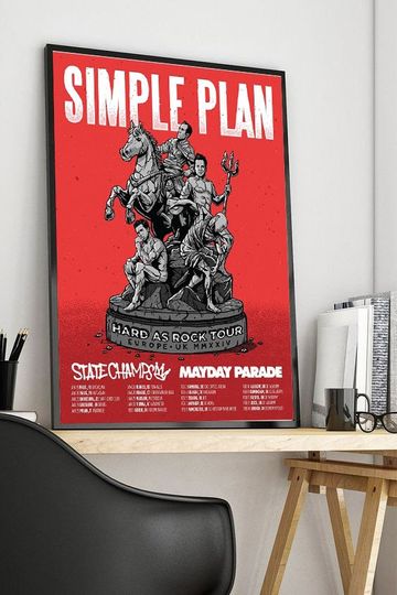 Simple Plan The Hard As Rock Europe Tour in 2024 poster