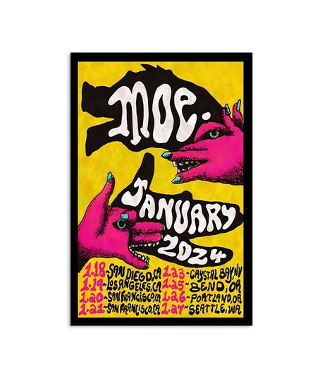 Moe January 2024 American Tour Poster - Moe band poster