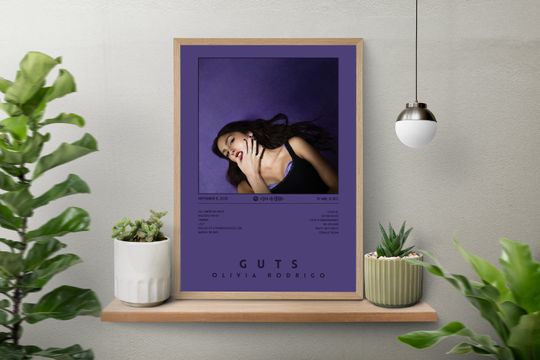 Olivia Rodrigo GUTS Colour Album Poster