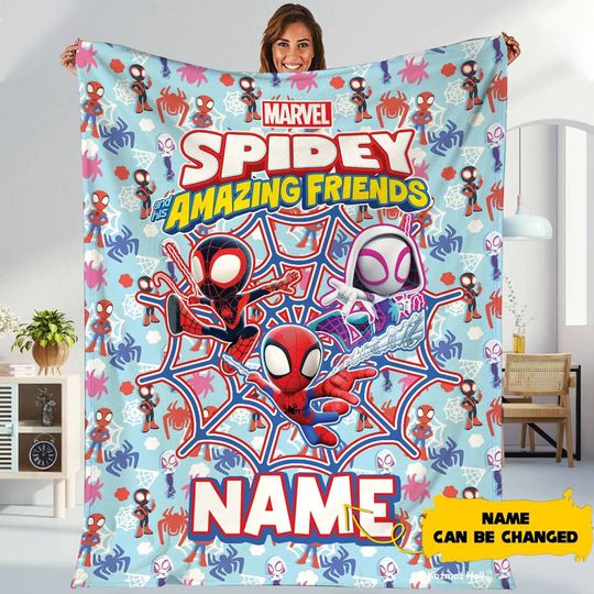 Personalized Spidey and His Amazing Friends Blanket