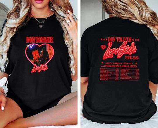 Love Sick Tour 2023 Shirt, Don Toliver Fan Shirt, Love Sick North America Tour 2023 Shirt