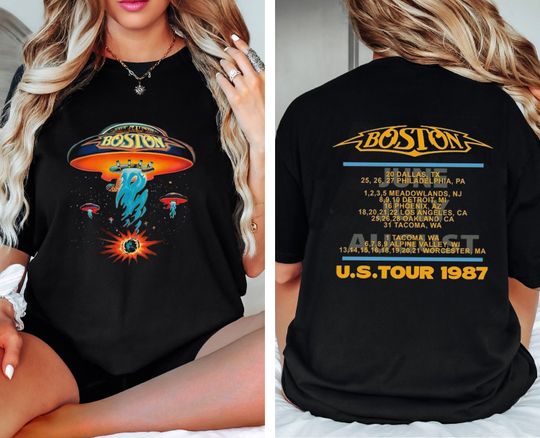 Boston Rock Band Concert Tour 1987 T-Shirt, Anniversary Gift for Fans