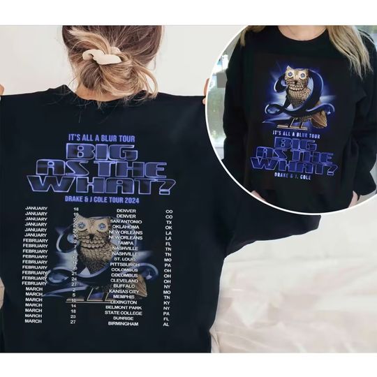 Draake J Coole Big As The What Tour 2024 Shirt, It's All Blur Tour Sweatshirt