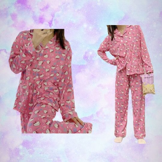 Hello Kitty Pajama Sets, Pink Hello Kitty Pajama suits, Kitty Cat pajamas