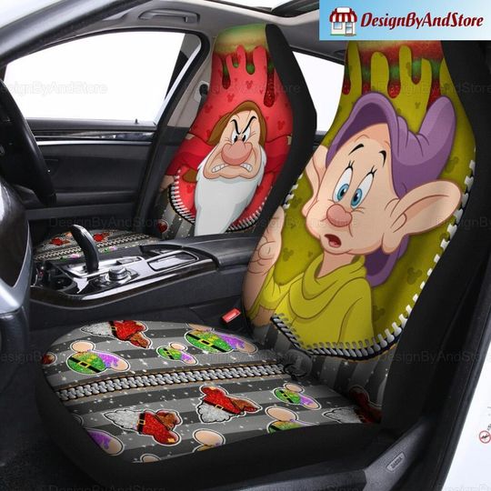 Christmas Grumpy Seat Covers, Disney Grumpy Car Seat Covers