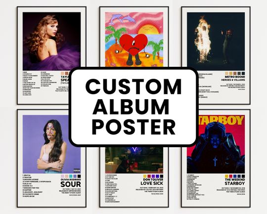 Custom Cover Poster, Request Your Own Album Choice, Personalized Album Print