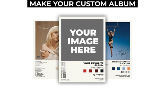 Pick Your Own Album Poster  Custom Album Poster  Album Cover Tracklist Poster